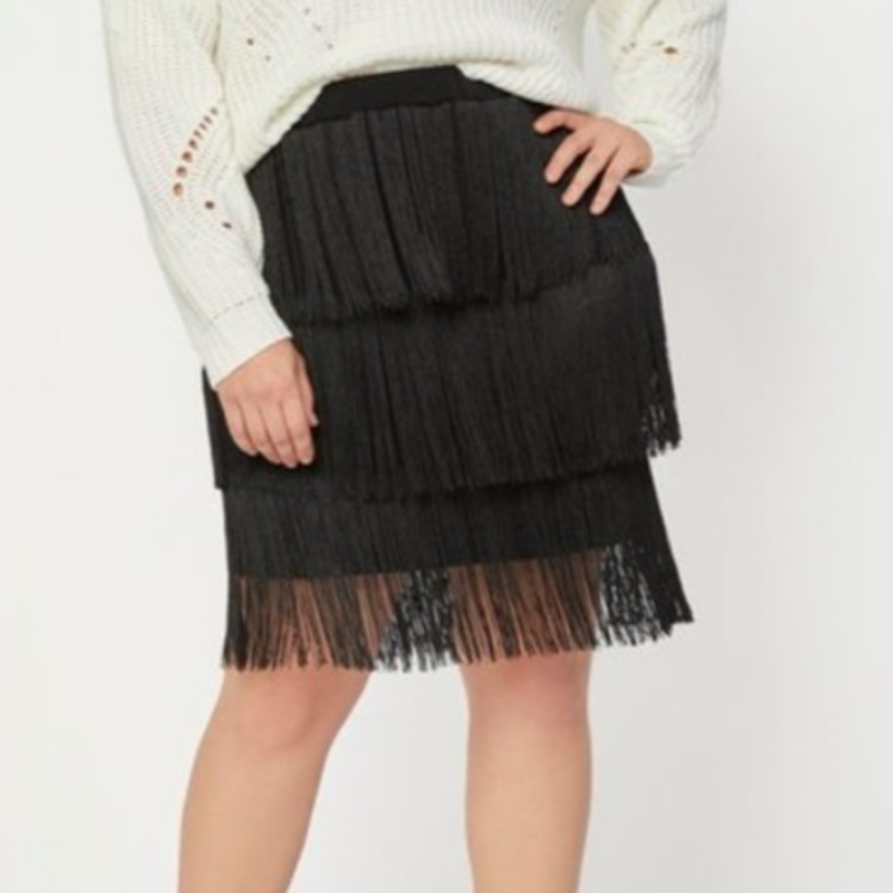 FRINGE MINI SKIRT